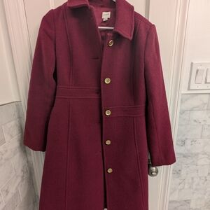 J. Crew Women's Burgundy Trench Coat